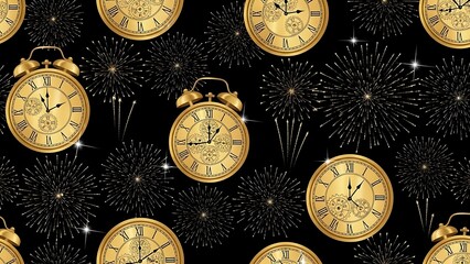 happy new year, new year's eve, silvester, new year, celebration greeting card, new year card - Year 2026 in sparkler font and firework fireworks pyrotechnic, isolated on black night sky background