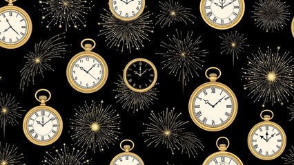 happy new year, new year's eve, silvester, new year, celebration greeting card, new year card - Year 2026 in sparkler font and firework fireworks pyrotechnic, isolated on black night sky background