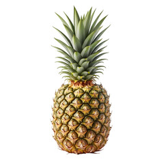 Fresh pineapple fruit isolated on transparent background