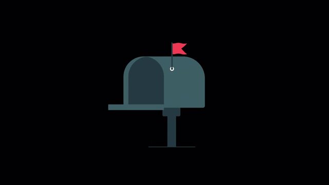 Empty Mailbox Concept Animation Video - Transparent