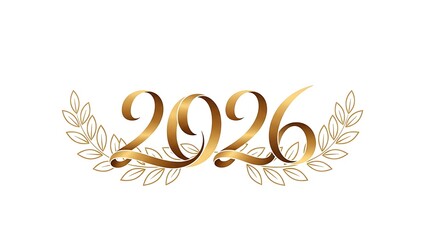 happy new year, new year's eve, silvester, new year, celebration greeting card, new year card - Year 2026 in sparkler font and firework fireworks pyrotechnic, isolated on black night sky background