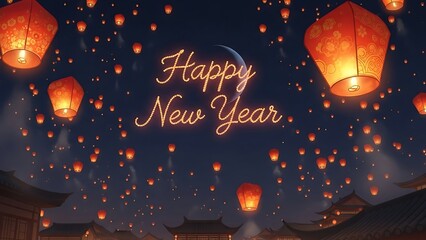 happy new year, new year's eve, silvester, new year, celebration greeting card, new year card - Year 2026 in sparkler font and firework fireworks pyrotechnic, isolated on black night sky background