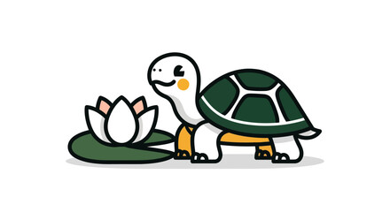 Black and white illustration of a frog on a leaf isolated on white background