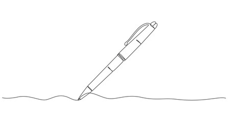 Back to school concept education pen continuous one line art drawing,