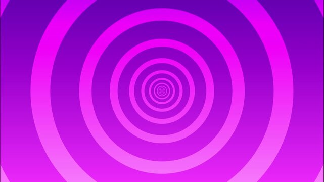 Hypnotic purple and pink concentric circles background animation