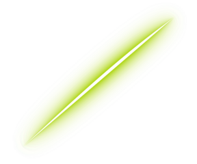 Glowing neon green light streak. Diagonal luminous slash accent for presentation and graphic highlights. Bright energy beam overlay for ui and digital designs