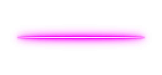 Glowing neon pink horizontal line. Bright luminous underline accent for ui and presentation designs. Soft neon glow bar overlay for digital graphics and highlights. Modern pink light element.