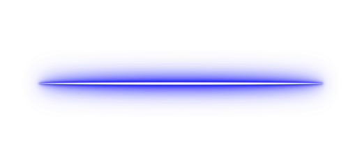 Neon blue glow line. Soft horizontal light bar accent. Bright digital highlight strip. Modern neon element for visuals