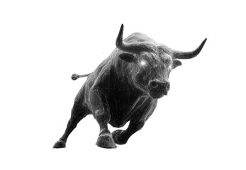 bull isolated on white
