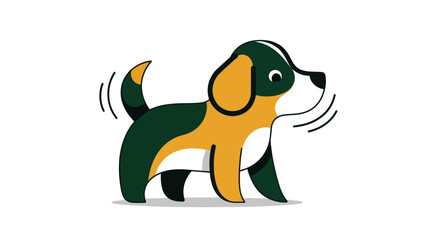 Cartoon dog illustration isolated on white background for various uses