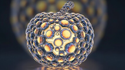 Abstract Apple - A Unique Composition of Spheres and Light.