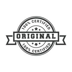 Original Certified Label Rubber Stamp Seal