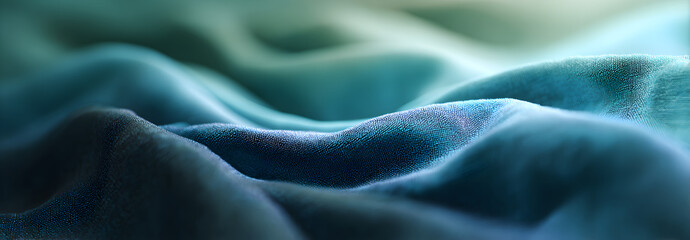 Obraz premium Abstract flowing blue green particle waves with shimmering light on a dark background