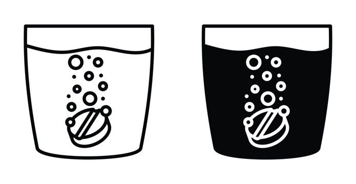 Soluble tablet icon graphic design. Vector icon illustrations