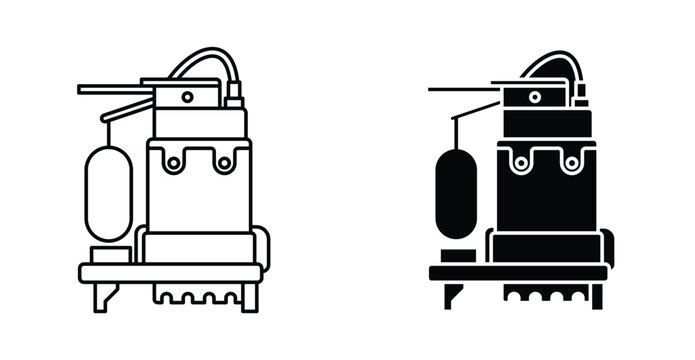 Sump pump icon graphic design. Vector icon illustrations