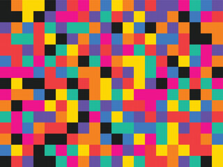 Abstract Colorful Pixel Art Grid Pattern Background