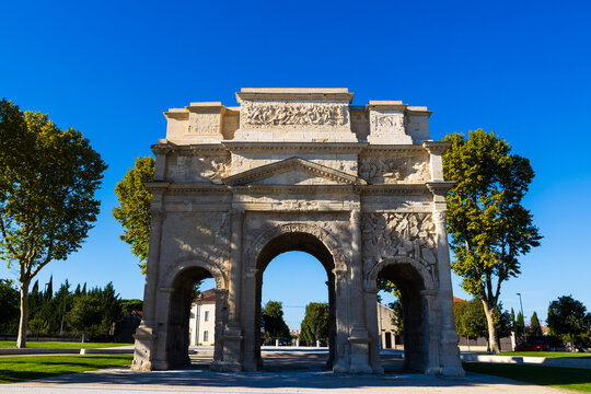 Ancient Triumphal Arch of Orange commemorating the victories of Germanicus