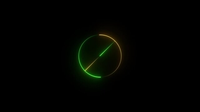 Neon icon animation with black background. Bright neon message icon concept. Neon icon 4k animation video.