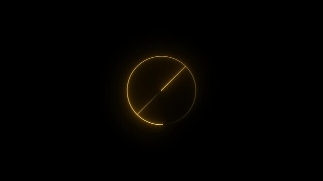 Neon icon animation with black background. Bright neon message icon concept. Neon icon 4k animation video.