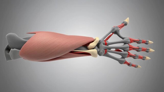 Anatomical Animation of Human Wrist Ligaments and Muscles