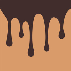 Melted Chocolate Caramel Drips Liquid Background