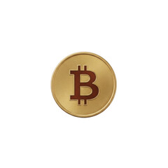 Obraz premium Shining gold Bitcoin cryptocurrency coin on transparent background