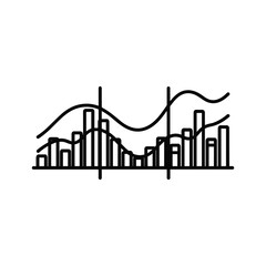 Bar Chart and Line Graph Data Visualization Icon