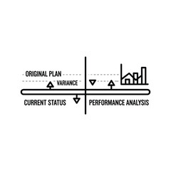 Performance Analysis Diagram: Original Plan, Current Status, and Variance Tracking