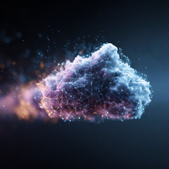 Cloud computing transfer big data on internet. futuristic digital technology .Generative AI