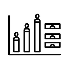 User Growth & Analytics Bar Chart with Options Icon