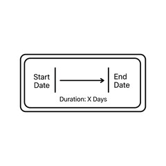 Start and End Date Duration Icon