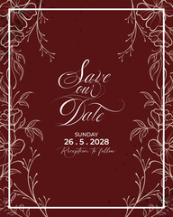 Botanic card with wild flowers, leaves. Spring ornament concept. Floral poster, invite.