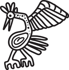 Abstract bird tattoo design