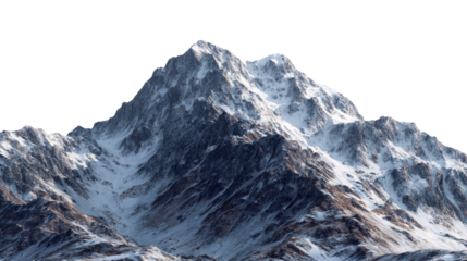 Photorealistic Render of Mountain Landscape Pattern Isolated on Clean White Background for Nature, Outdoor, and Scenic Design Projects