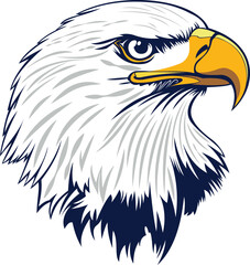 Eagle head with American flag design
