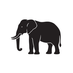 Elephant Walking Silhouette