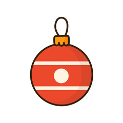 Christmas ornament bauble red cartoon illustration