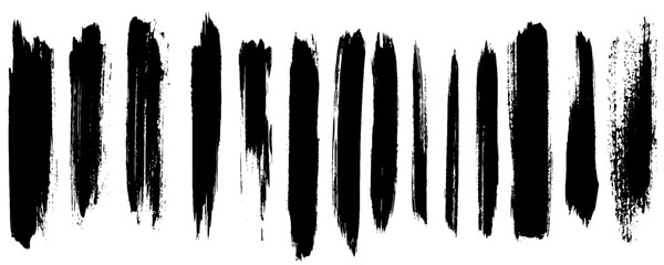 Abstract extensive collection of hand-drawn line brush strokes set. 
