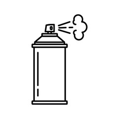 Aerosol Spray Can Emitting Mist Outline Icon