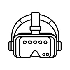Virtual Reality Headset Line Art Icon