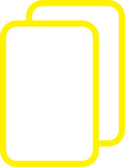 Yellow copy file icon PNG transparent background