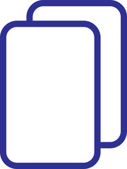 Blue copy file icon PNG transparent background