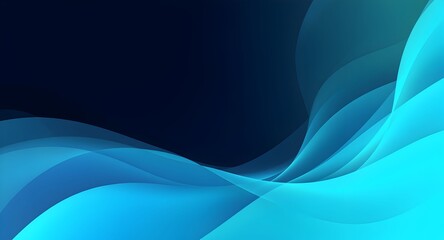 Stunning blue gradient waves background for website headers and professional presentation templates, modern digital design