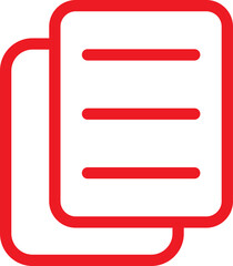 Obraz premium Red copy icon PNG transparent background1