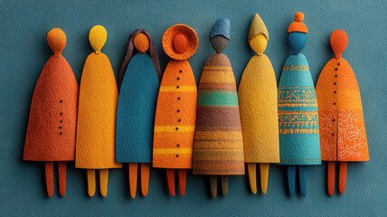 Hands holding colorful paper figures symbolizing diversity equality and inclusion