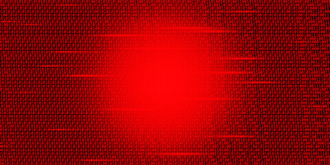 red matrix falling binary numbers cyber futuristic banner background template © Dul