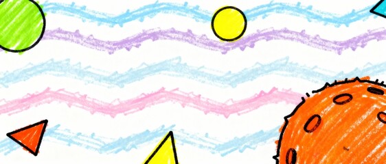 watercolor pattern. Colorful geometric background with hand drawn elements. abstract background with geometric shapes and lines in red, blue, yellow and green colors. Vintage drawing on colorful.