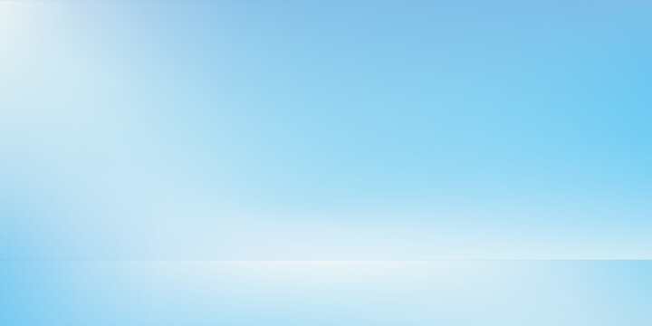 Blue studio room. Limbo light background. Abstract 3d backdrop for product presentation. Minimal wall scene. Showcase, promotion display modern