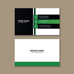 professional green business card design template