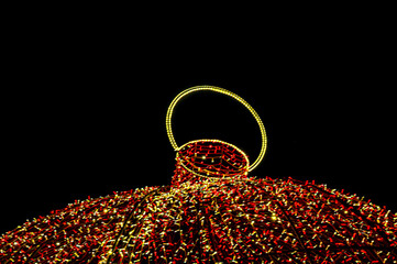 Giant Christmas Light Ball Decoration in the City